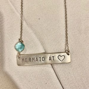 All Washed Up Mermaid at Heart Necklace
